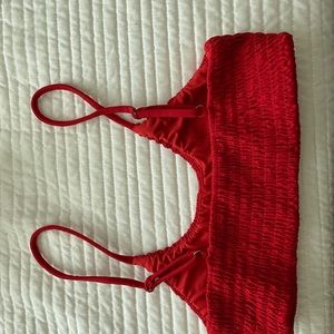 Red bathing suit top